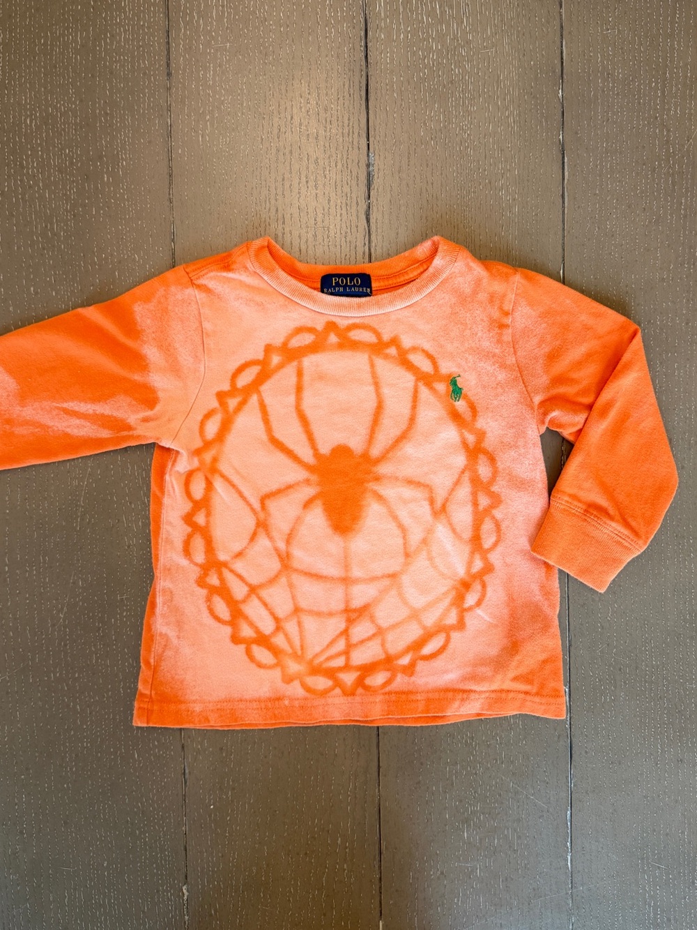 Polo Ralph Lauren Toddler Boys’ Handmade Long-Sleeve Orange Polo Shirt • Size 2T